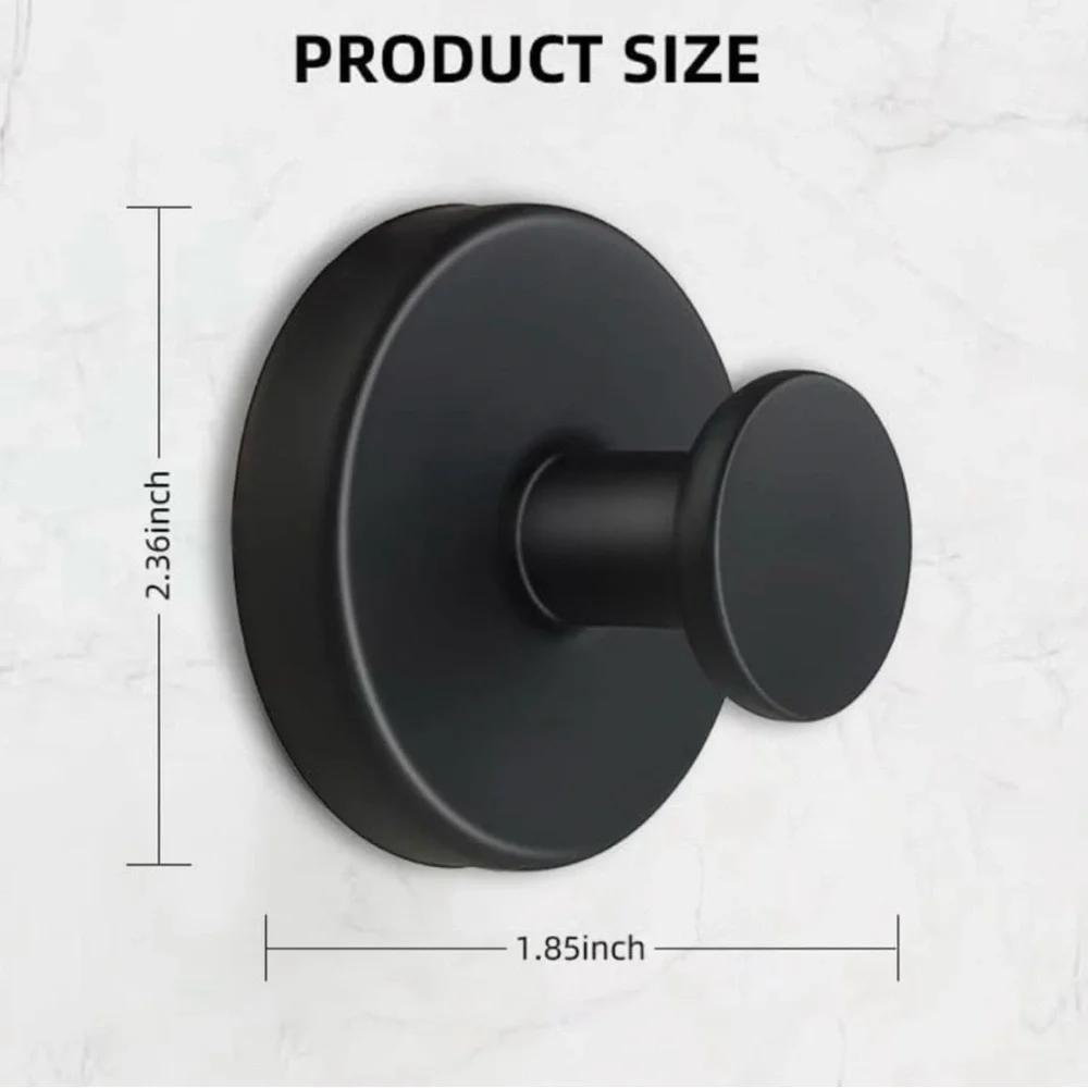 💞 New Black Anti-Rust Suction Wall Hook for Bath